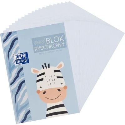 Bloc desen Oxford Kids, A4 20 file, hartie 120g/mp, motiv Zebra